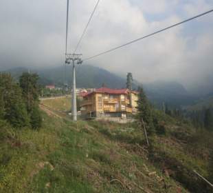 Almaty Skigebiet Chimbulak Auffahrt zum Skigebiet