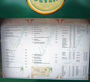 Speisekarte außen