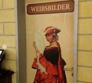 Eine lustige Toilettentür