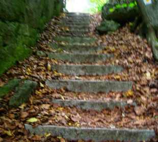 Treppen zum Ausblick nach oben