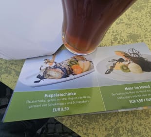 Eis- und Dessertkarte