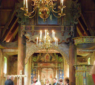 Taufe in der Stabkirche Kaupanger