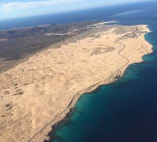 Naturpark Corralejo aus dem Flugzeug 