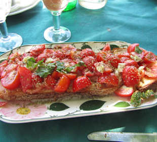 Bruschetta bei Angelo in der Bar Rosa