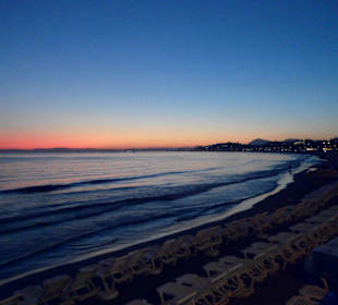 Übergang vom Sonnenuntergang zur Nacht