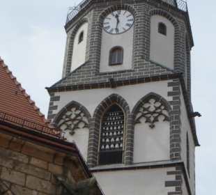 Frauenkirche: der Turm mit dem Glockenspiel