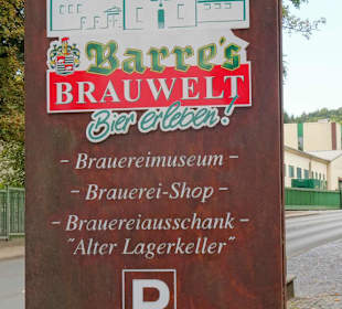 Das Hinweisschild des Brauereimuseums