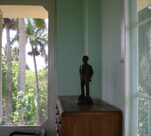 Blick Arbeitszimmer Hemingways Richtung Garten