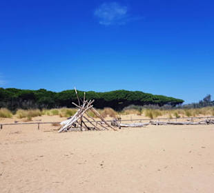 Auch hier Strandhütten