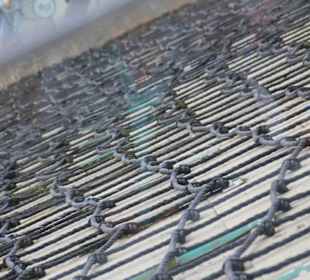 Das Stahlnetz auf der Schanze