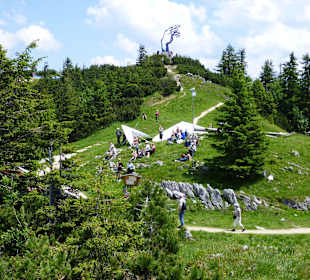 Rauschberg Plateau Überblick vom Gipfelkreuz