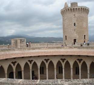 Blick von oben in den Innenhof
