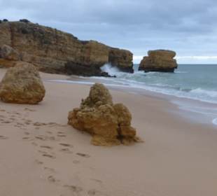 An der Praia Sao Rafael am Abend