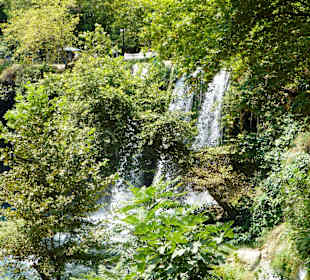 Blick auf den großen Fall aus der Ferne