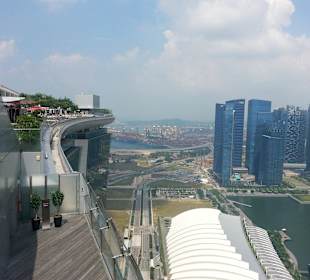 Blick auf Marina Bay von oben
