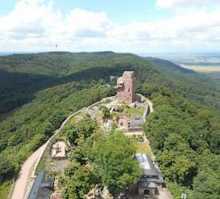 Blick vom Turm auf die alte Burg