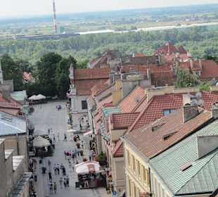 Widok z wieży widokowej Bramy Opatowskiej
