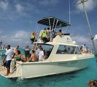 Viele Boote lagen auf derSandbank