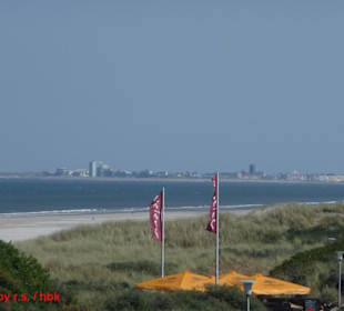 Blick auf die Nachbarinsel Norderney