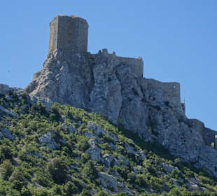 Blick auf die Burg Quéribus