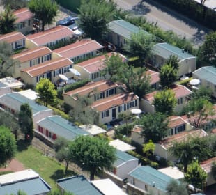 Eng gestellte Mobile Homes