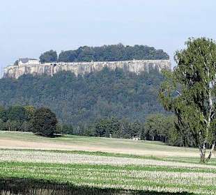 Blick von Pfaffendorf zum Königstein