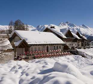 Aussenansicht Winter Chesa al Parc