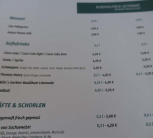Getränkekarte