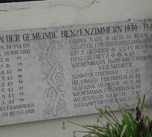 Kriegerdenkmal Benzenzimmern