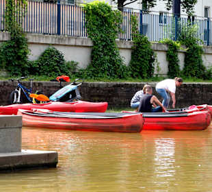 Landungsstelle des Kanuverleihs im Torfhafen
