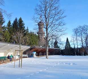 Friedrichsturm mit Sommerliegewiesen im Winter