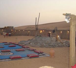 Camp beim Nachtessen