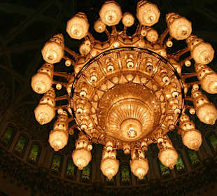Beautiful chandelier in the mosque
