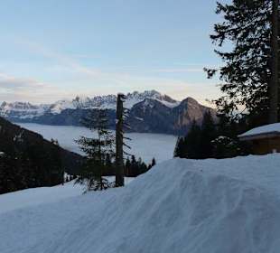 Beautiful snow landscape in Pizol