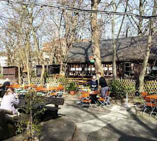 Der Biergarten im März offen