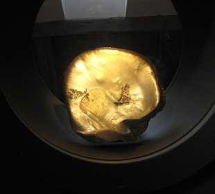 Abalone / Seeohr mit eingeritztem Segelschiff