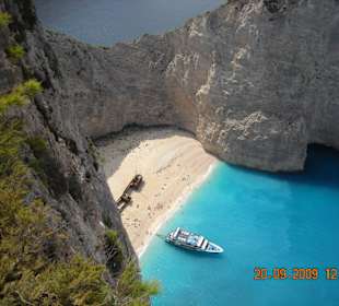 Schiffswrack von oben