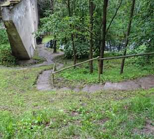Der Weg hinunter ist nicht ungefährlich