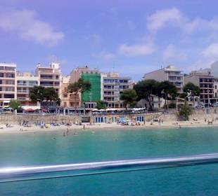 Strand von Cala Millor, zu eng und kein Schatten