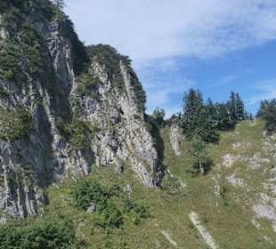 Blick aus der Großraumgondel der Hochfellnbahn