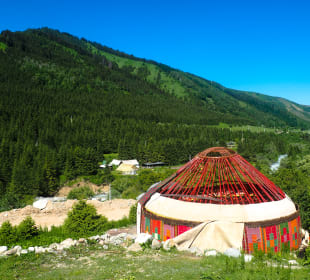Eine der Jurten