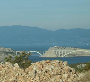Blick zur Krk-Brücke