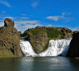 Hjálparfoss waterfall