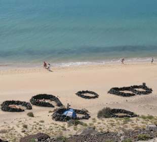 Strand mit Windbunkern