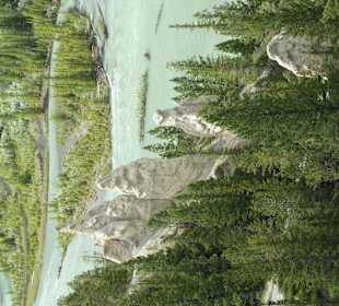 Hoodoos mit Bow River
