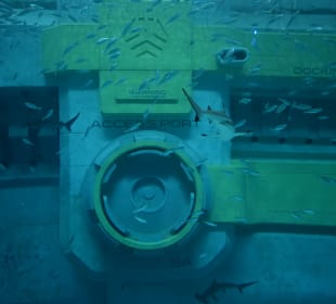 Aquarium mit Untersee-Station