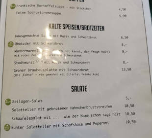 Speisekarte Stand: 05/2023