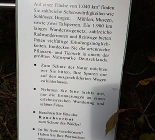 Hinweisschild am Einstieg Ameisenpfad Parkplatz