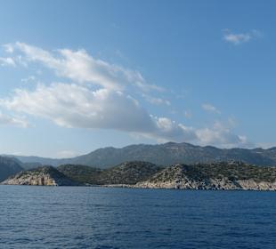 Bootsfahrt zur versunkenen Satdt K