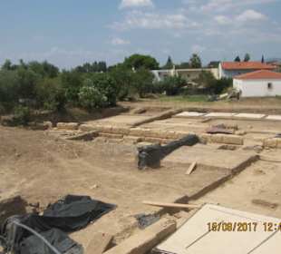 Baustelle der Ausgrabungen